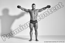 Underwear Gymnastic poses Man White Standing poses - ALL Muscular Short Brown Standing poses - simple Dynamic poses Academic